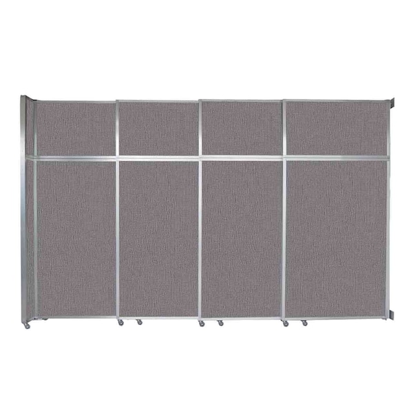 Operable Wall Sliding Room Divider 12'8" x 8'5-1/4" Slate Fabric